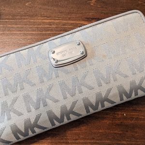 Michael Kors Grey Zipper Wallet